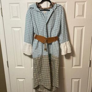 Up cycled Duster with Eyelit Detail Sleeves